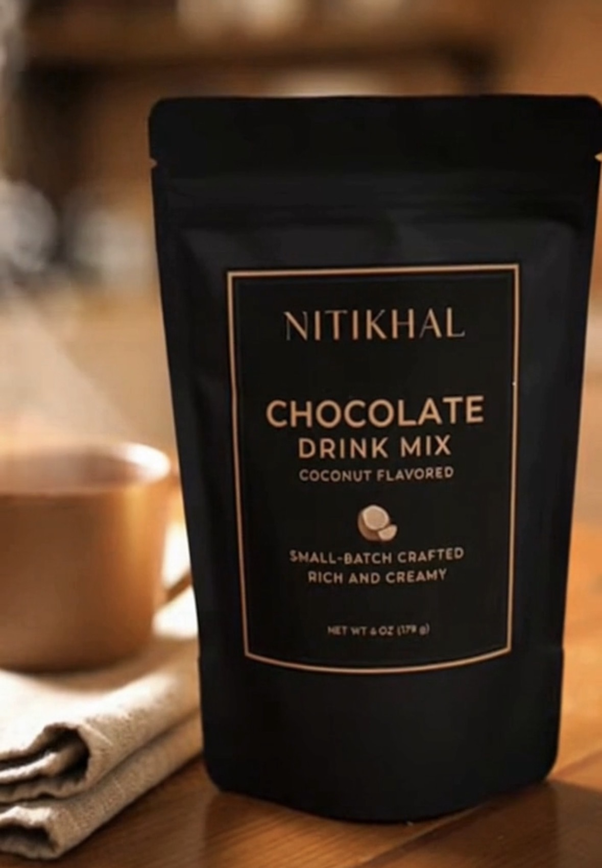 Nitikhal Flavored Chocolate Drink Mix - Coconut